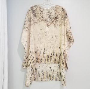Liquid High low Print blouse